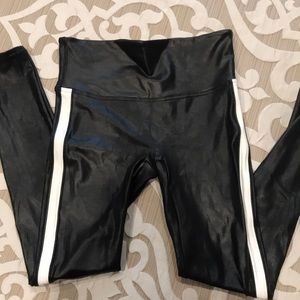 Spanx athletic look faux leather leggings